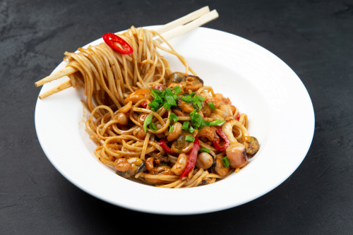 WOK c морепродуктами